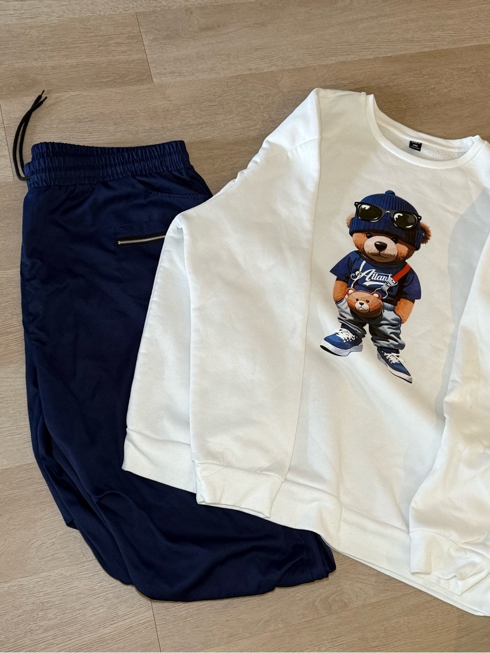 SHEIN 4XL Navy Drawstring  Jogger Sweatpants set